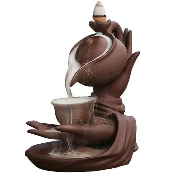 Buddha's Hand Hanging Pot High Impact Reflux Incense Burner Creative Teapot Reflux Sandalwood Stove Home Decoration