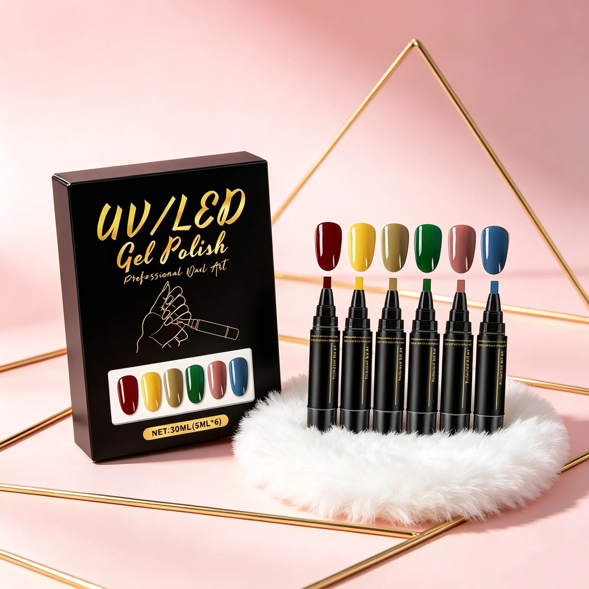 6 Kleurrijke Nagellak Pen Set - Coloured Gel Set recensie en prijs