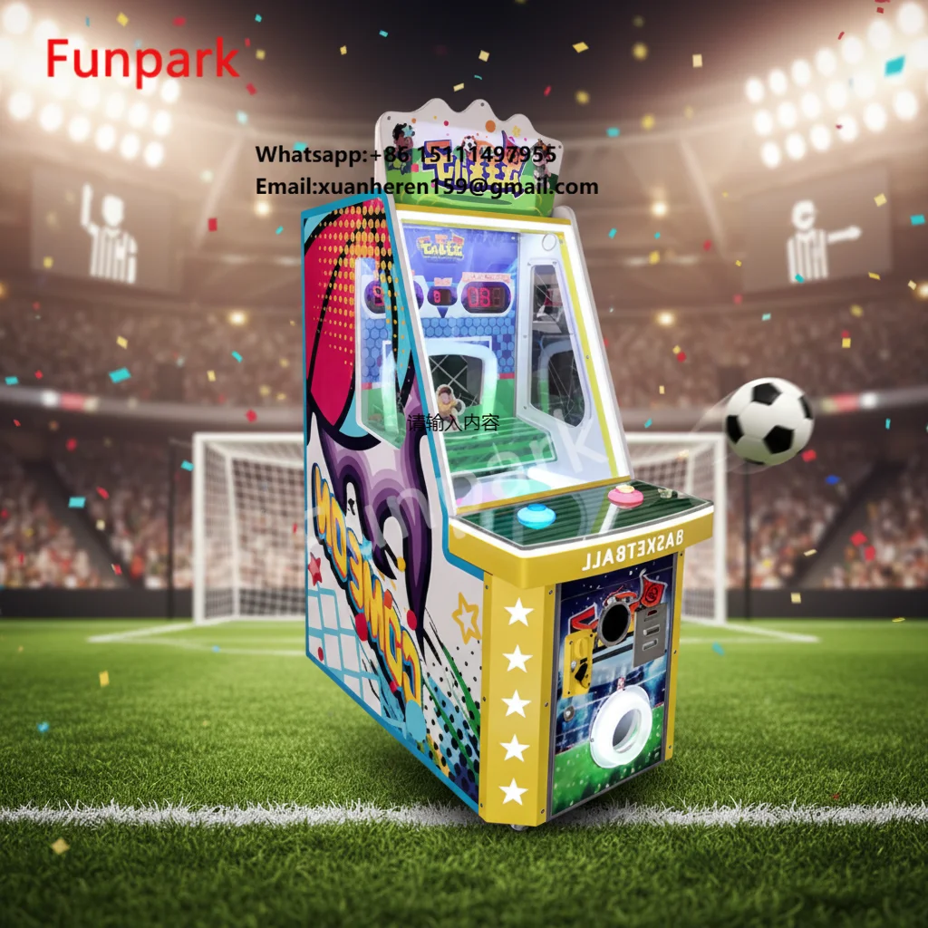 Indoor Amusement 1/2 Player Football Video Kids Games Machine Arcade Shooting Soccer Game Machine Funpark 110/220V