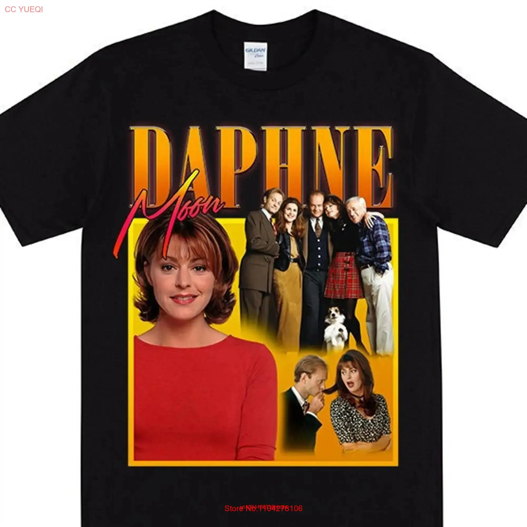 DAPHNE MOON Homage T shirt Vintage 90s Style Handmade You're The Niles To My Valentines Day Present long or short sleeves