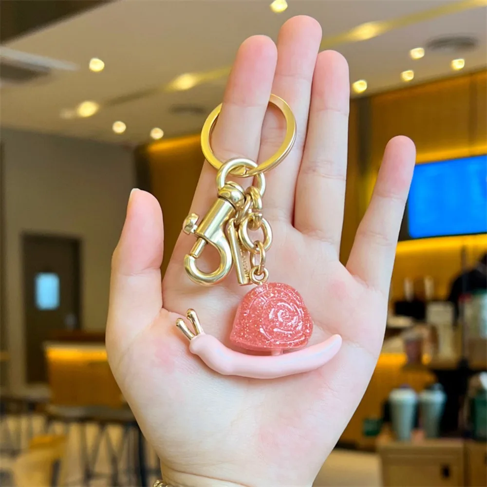 

Bag Charm Snail Shaped Simulation Pendant Decoration Trinket Resin Snail Keyring Multi-Functional Y2k Small Snail Bag Pendant