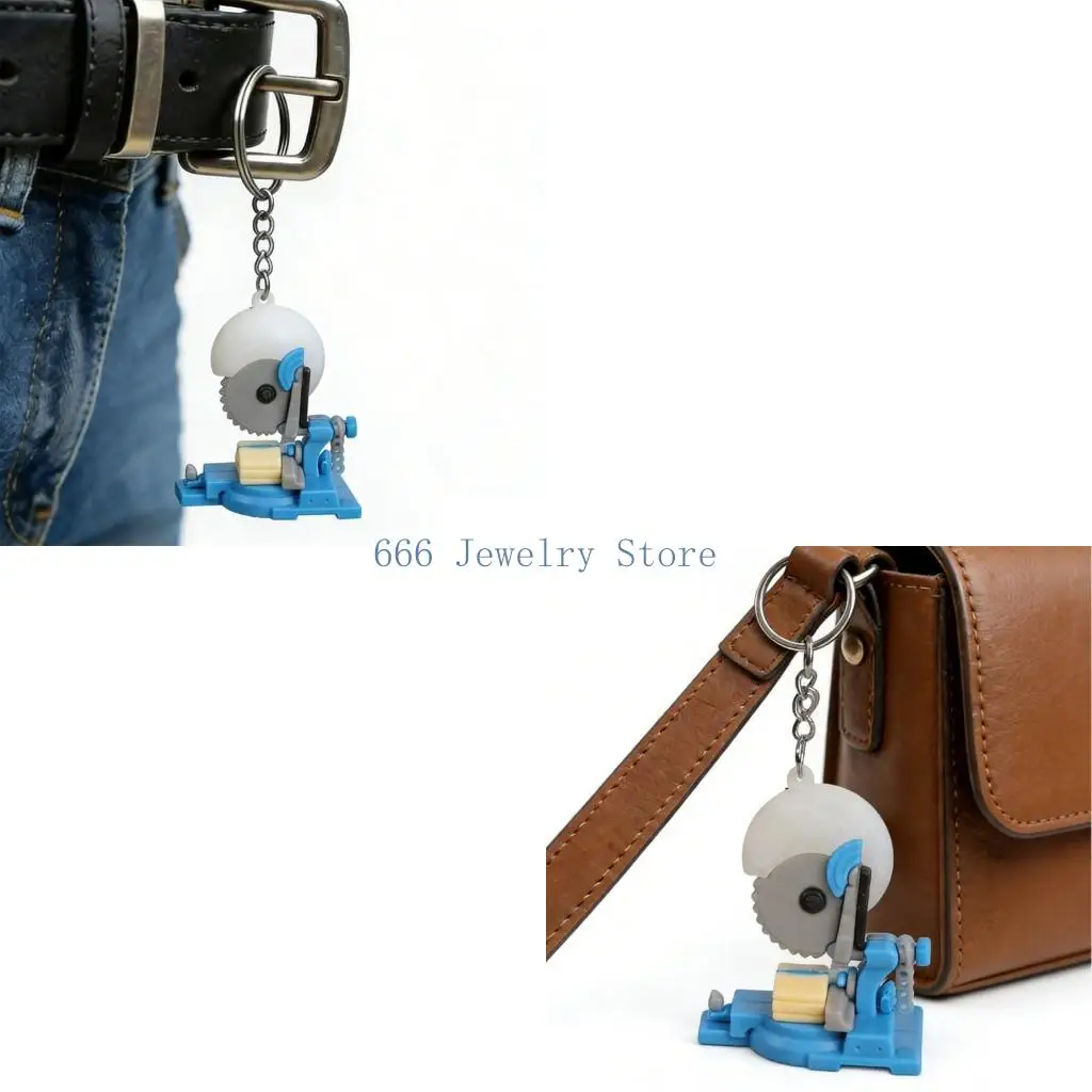 F2TD Fun Novelty Mini Cutter Machine Keychain Pendant for Gifting Enthusiasts Friend