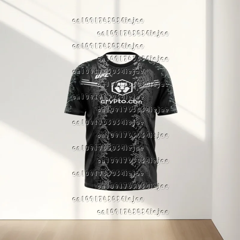 

2025 Summer New Hot Selling Men's UFC Boxing Fighting Competition Casual Breathable Fashion Quick Drying T-shirt Short Sleeve