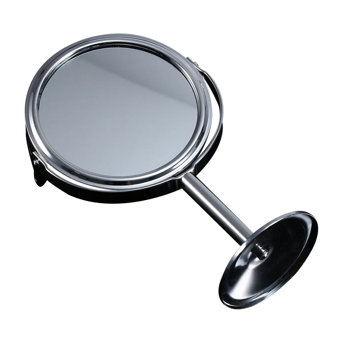Round Double Sided Makeup Mirror with 1:2 Magnification Rotary Design Clear Surface Desktop Vanity Mirror for Daily Use
