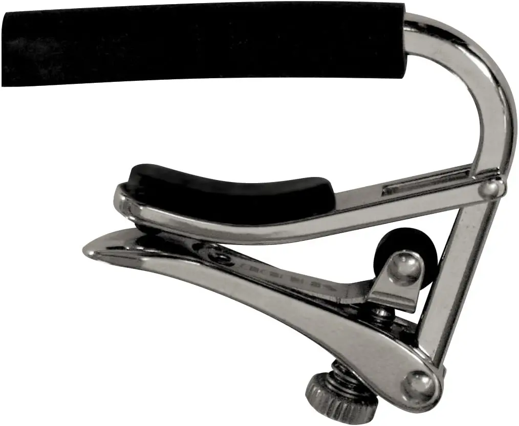 

Premium Acoustic Guitar Capo with Polished Nickel Finish - Easy Lock & Tune Stability