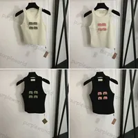 2025 New Women's Design Knitted Sleeveless Tank Top Yoga Sports Letter Strap Top