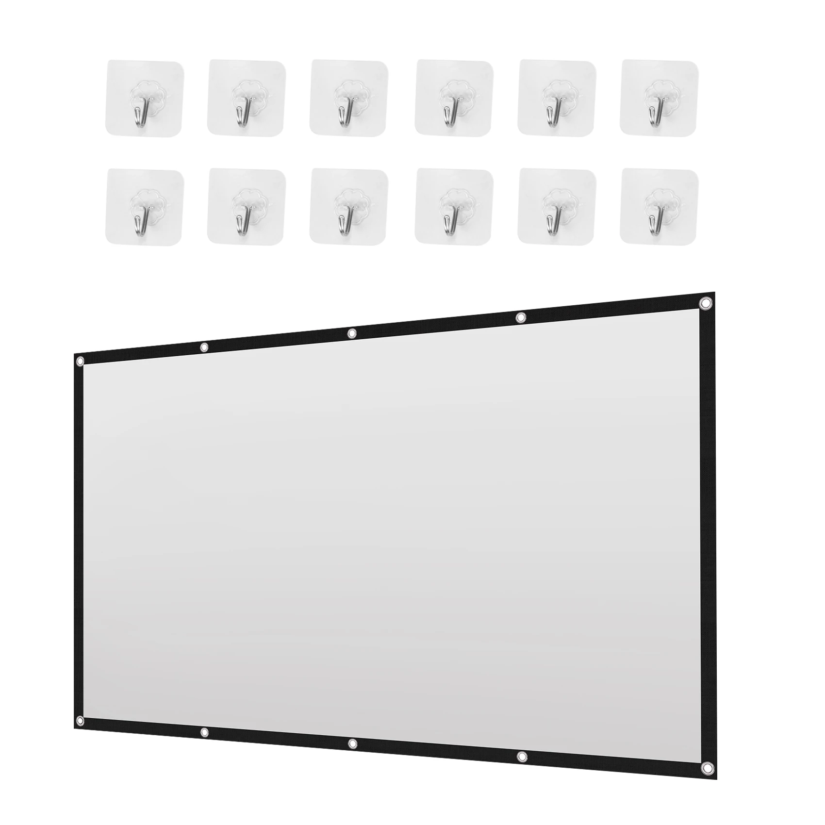 Portable Projector Screen for Home Theater Outdoor HD White Foldable Anti-Crease (120Inch)