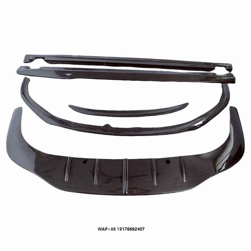 

For 15-17 Continental GT Modified Carbon Fiber Rear Diffuser Front Bumper Edge Side Skirts Rear Spoiler Body Kit