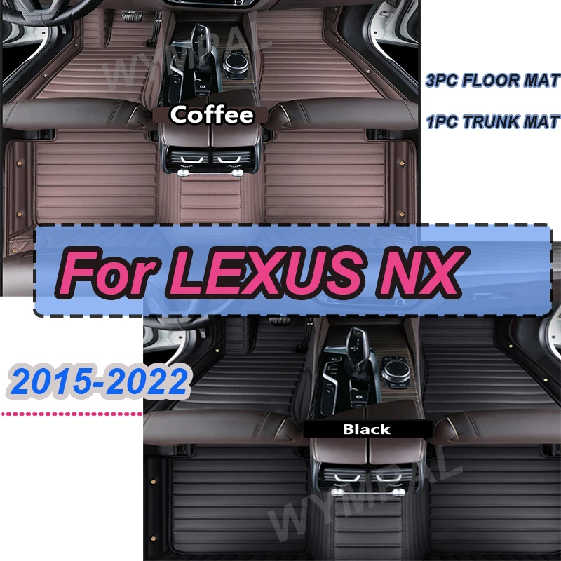 

Автомобильные коврики LUXURY для LEXUS NX series 200 300h 300 200t 2015 2016 2017 2018 2019 2020 2021 2022 Пользовательские автомобильные подушечки для ног