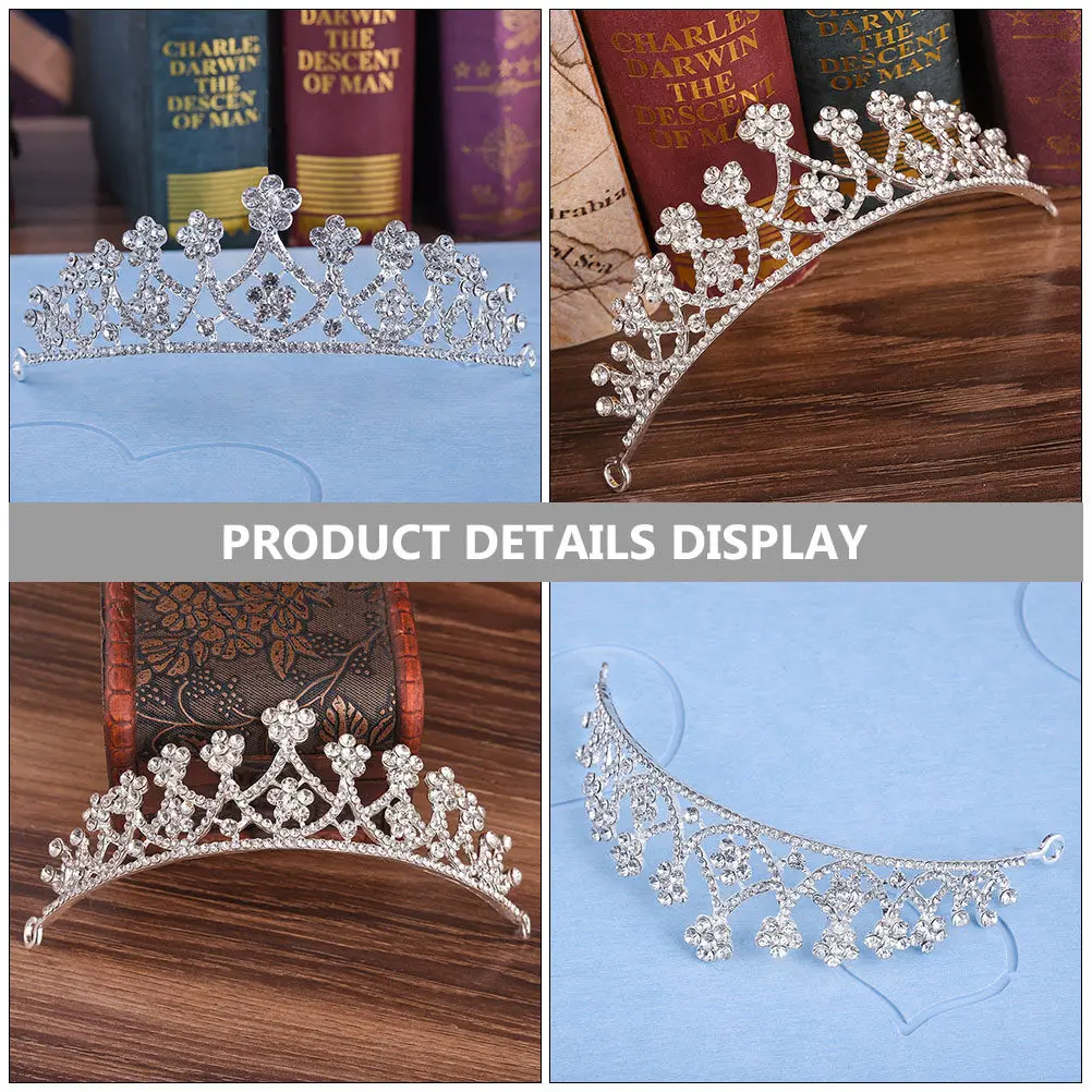Rhinestone Bride Crown Headpiece for Wedding Bridal Hair Accessory – Elegant Party Birthday Performance Headdress