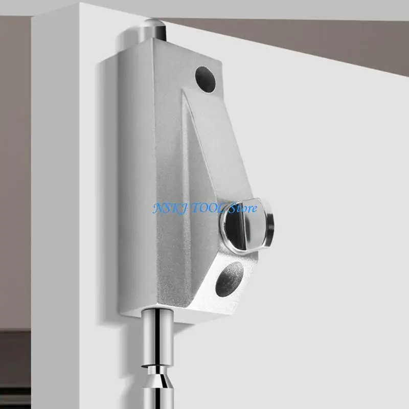 

L8RC Bathroom Toilet Shop Ground Lock Framed Glass Door Lock Aluminum Alloys Double Door Floor Latches Easy to Install
