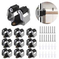 12pcs Mop and  Broom Holder Wall Mount  Broom Organizer Grip Clips Wall Mounted Garden Storage Rack Kitchen Bathroom Accessorie