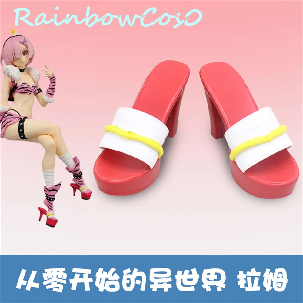 

Re Life in a different world from zero Ram Cosplay Shoes Boots Halloween Christmas RainbowCos0 W2565