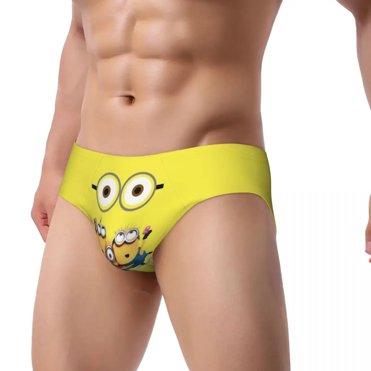 Custom Mens M-Minions Panties Underwear Male Soft Funny Cartoon Briefs Underpants