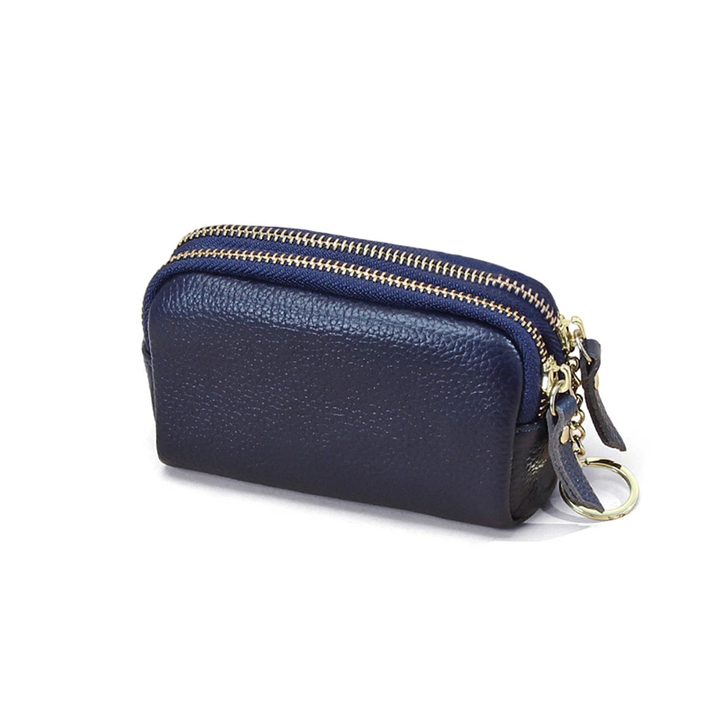 Dual Zipper Pouch Compact Key Coin Bag Women Card Wallet Stylish Mini Pocket Wallet For Gift Travel Everyday Use