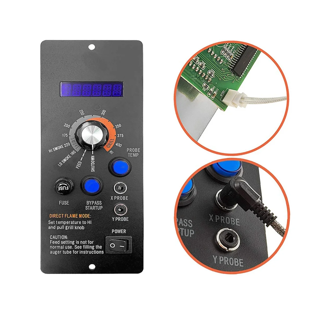 Digital Thermostat Controller Kit for Wood Pellet Grills with RTD Temperature Probe Sensor and Ignitor