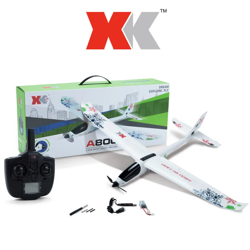 WLtoys XK A800 4CH 3D/6G System RC Airplane Remote Control Assembly Gliders With 2.4G Transmitter Compatible Futaba RTF Glider