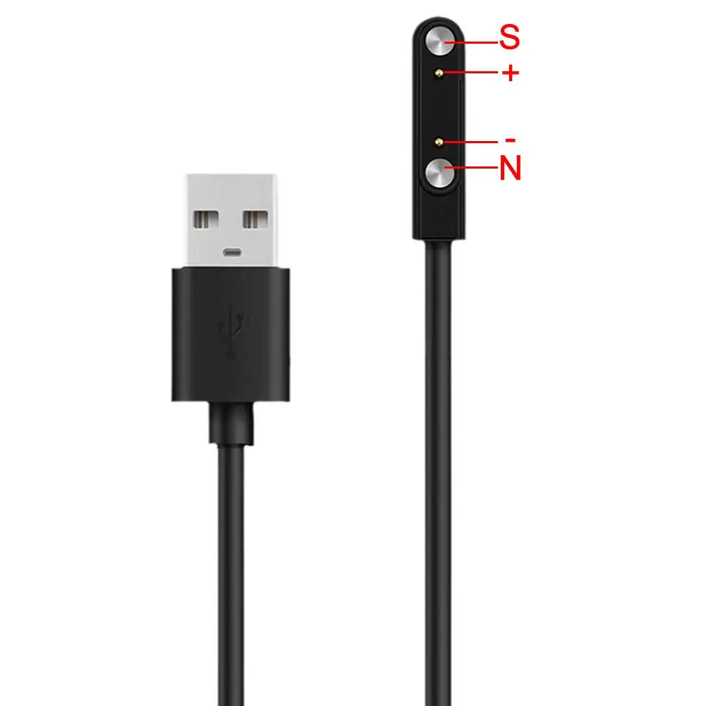 Magnetic Charge Charging Cable For Smart Watch For 2 Pins 2.84/4/7.62mm Distances Black Novel USB Power Charger Cables Universal