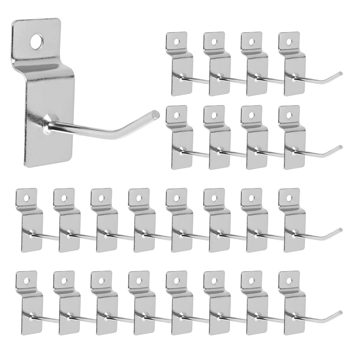 25 x Slatwall gancho único Pin tienda exhibición montaje gancho 50mm caliente