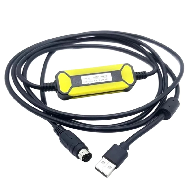 For MELSEC Series PLC Programming Cable USB to RS422 Adapter Data Download Line NEW USB-SC09-