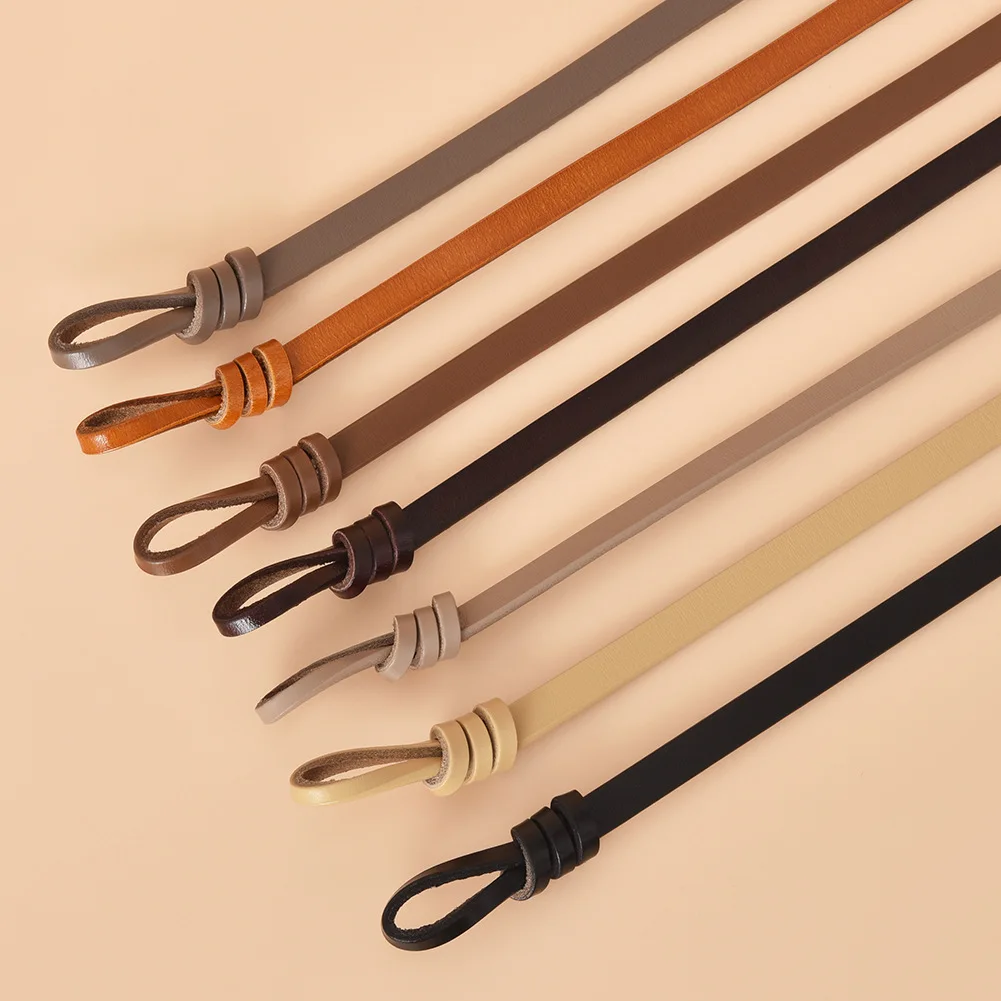 

New style holeless knotted thin belt for women, versatile, fashionable and simple to match with dress belt