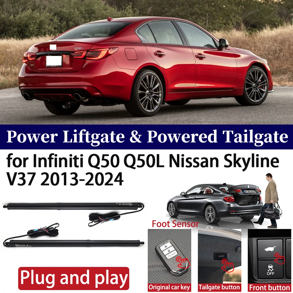 

for Infiniti Q50 Q50L Nissan Skyline V37 2013-2024 Car Power Liftgate Automatic One-Click Powered Tailgate Strut Plug and paly