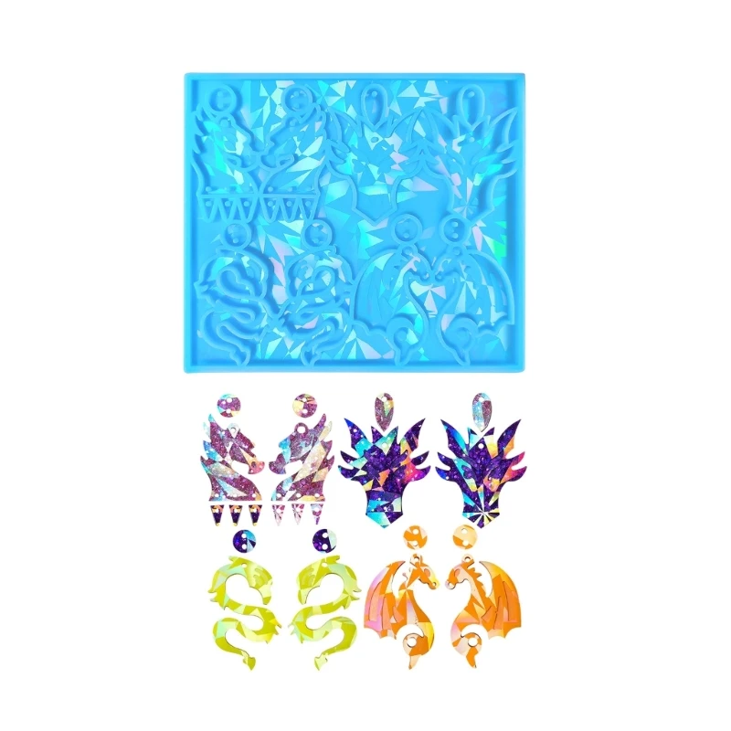 Resin Molds Dragon Silicone Mold for Epoxy Casting DIY Rainbow Light