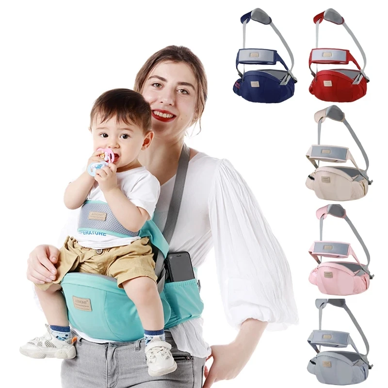 Baby Waist Stool Hip Seat Carrier Infant Toddler Hold Protection Non-slip Portable Breathable for Summer One Shoulder Storage