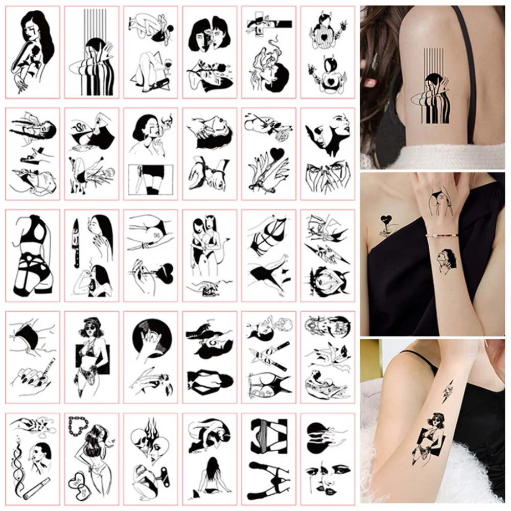 Waterproof Temporary Tattoo Sticker Simulation Tatto Men and Women Waterproof Fashion Temporary Tatoo Cover Scar Sticker