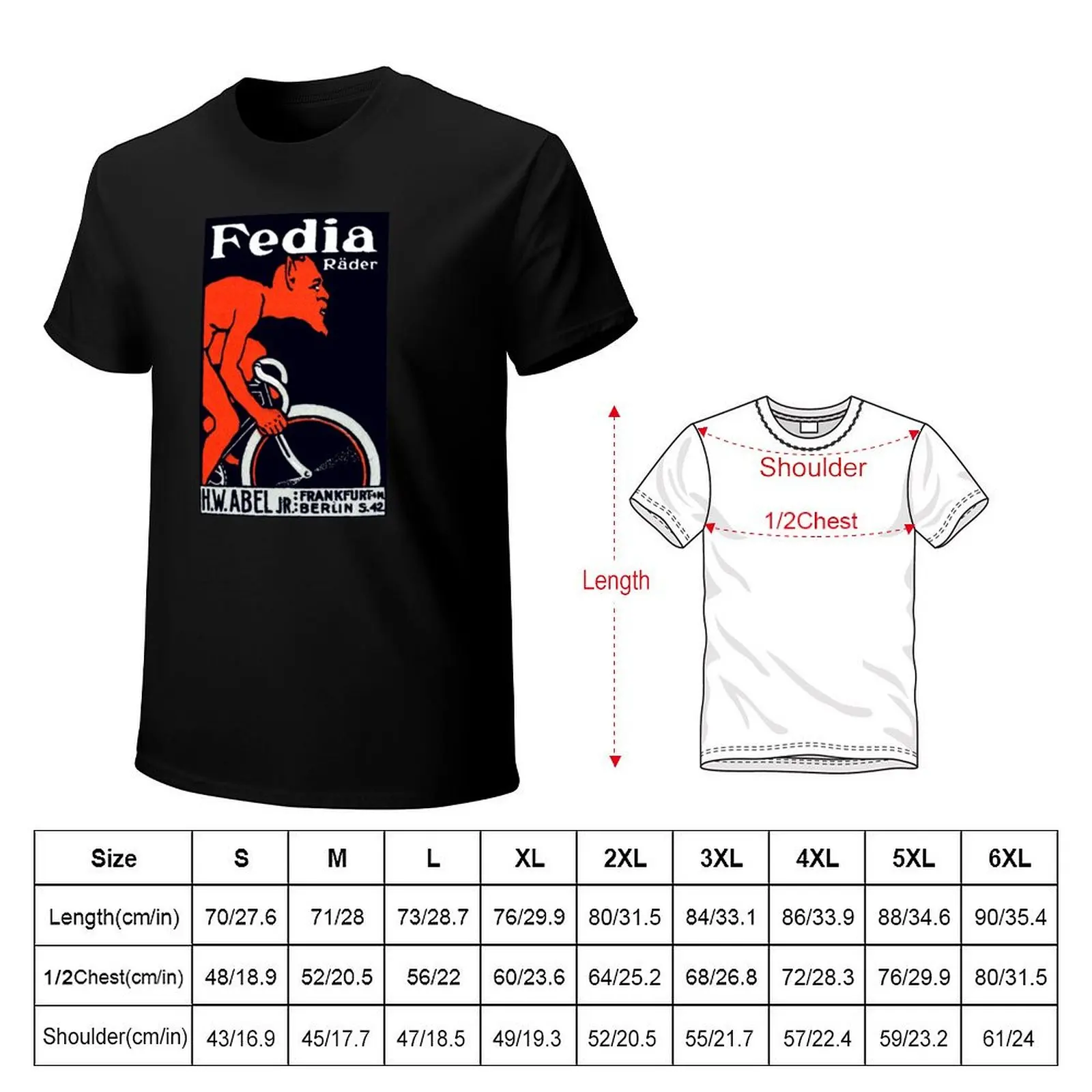 1920 Devil riding his Bicycle T-Shirt Casual Breathable Short Sleeve Top