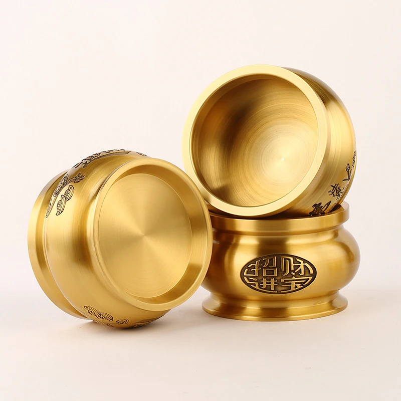 Brass Incense Burner with Lotus Design, Heart Sutra Incense Burner, Home Worship Incense Burner Ornament