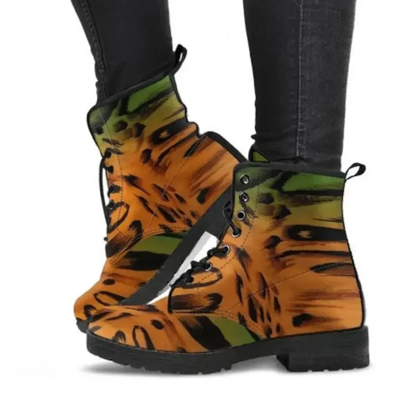 Cheetah Leather Boots / Cheetah Handcrafted Custom Print Boots / Cheetah Men's Women's Winter Boots