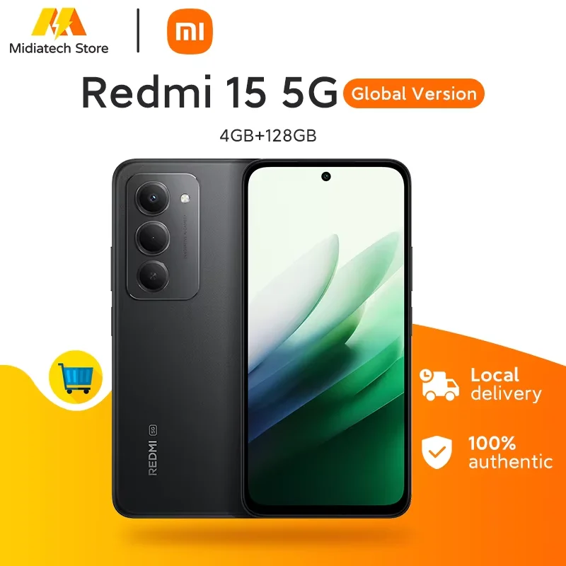 Version mondiale Redmi 15 5G Batterie 7000 mAh (typique) 33 W Smartphone Snapdragon® 6s Gen 3 Écran 6,9 pouces 144 Hz Appareil photo 50 Mpx avec IA
