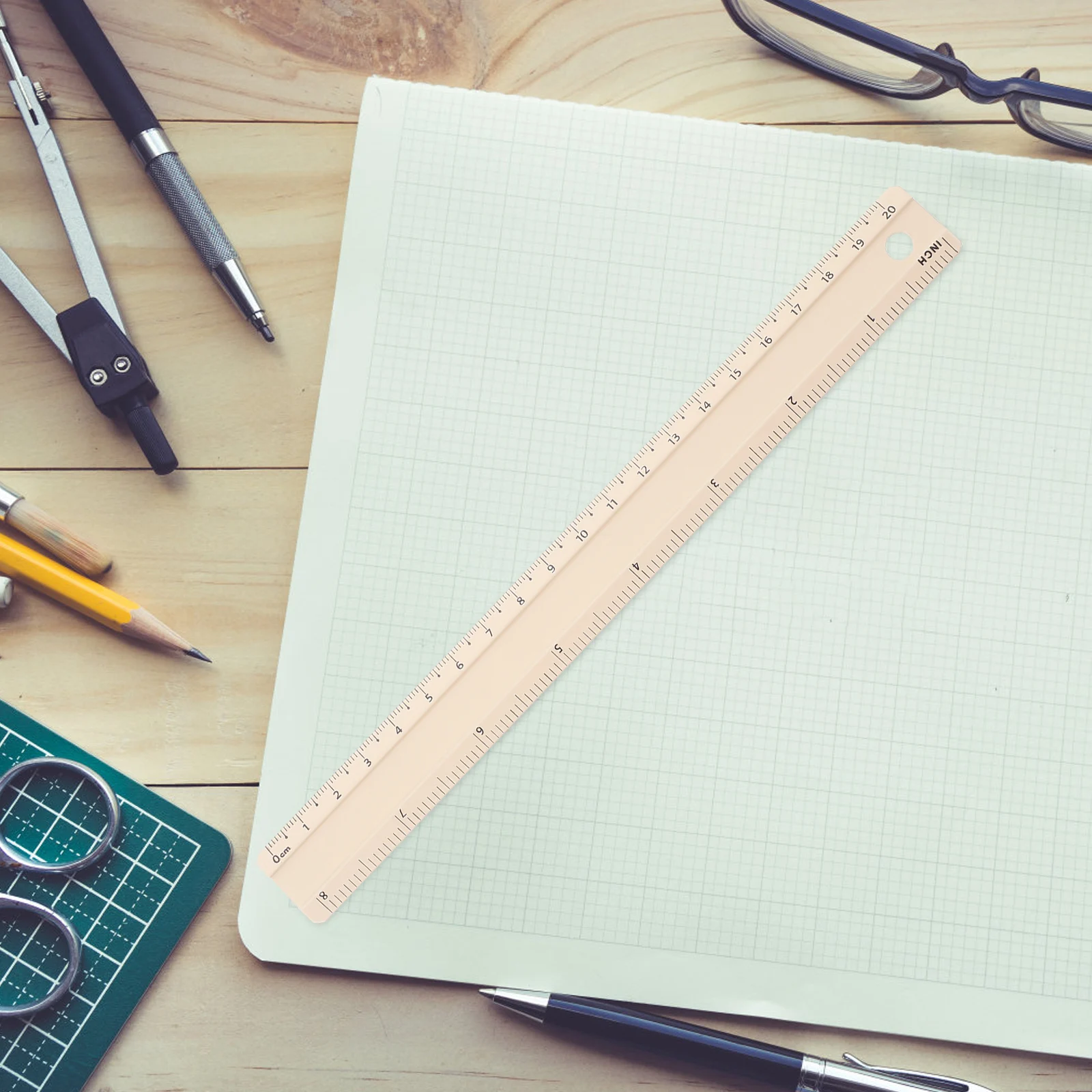 

Aluminum Alloy Ruler Drawing Straight Stationery Multifunction Measuring Rulers Kids Accessory Child Tool Math