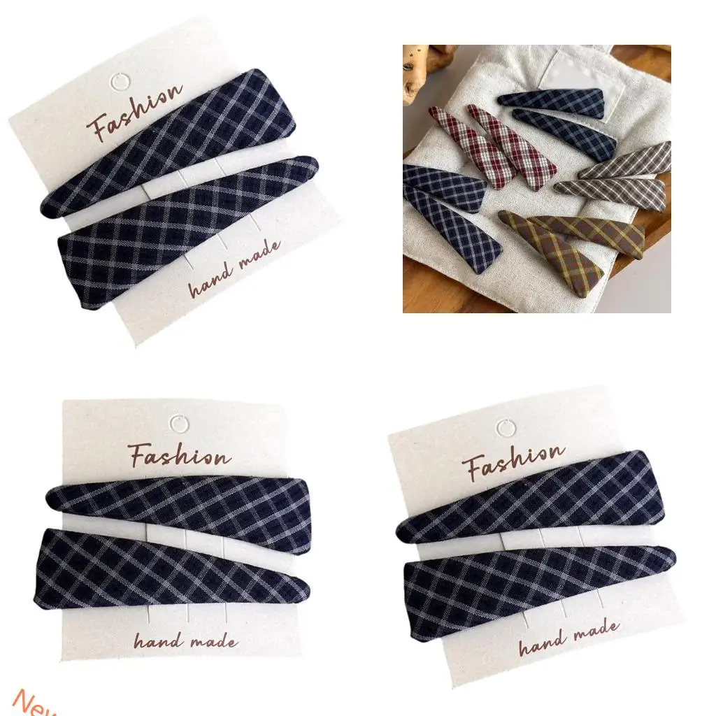 

Stylish Fashionable Hair Barrettes Hair Clip Sweet Hairpin Barrette Plaids Hair Clip Christmas for Women Girl LXAD