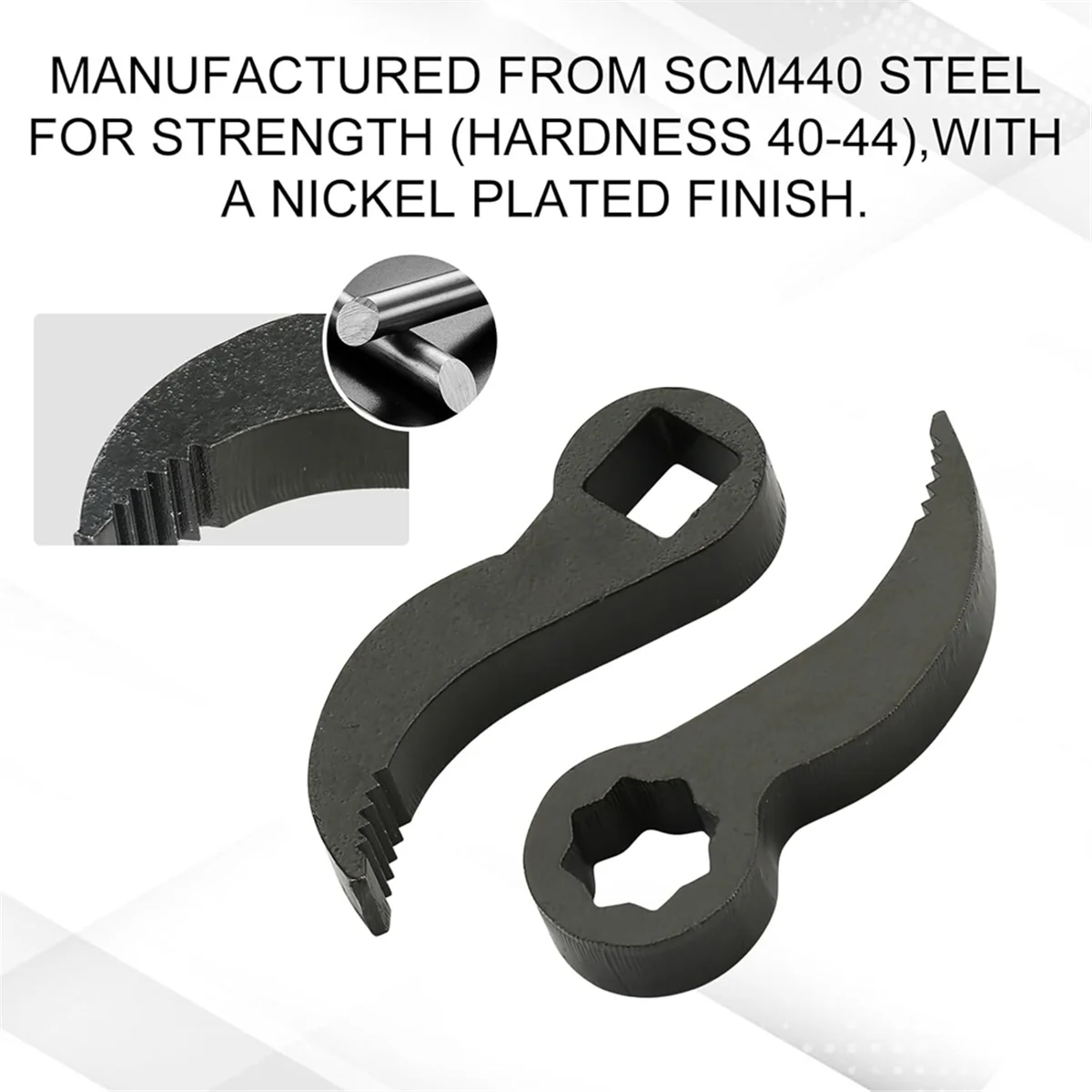 AA98 5Pcs Pry Bar Wrench Adaptor Head,Half Shaft Removal Car Repairing Tools with Extension Bar for Tight Spaces