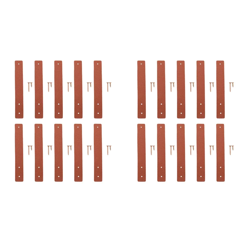 

FAST-20 шт. настенные крючки, держатель для карнизов из искусственной кожи, кожаные ремни для подвесного кронштейна DIY домашний крючок для хранения настенный бохо коричневый