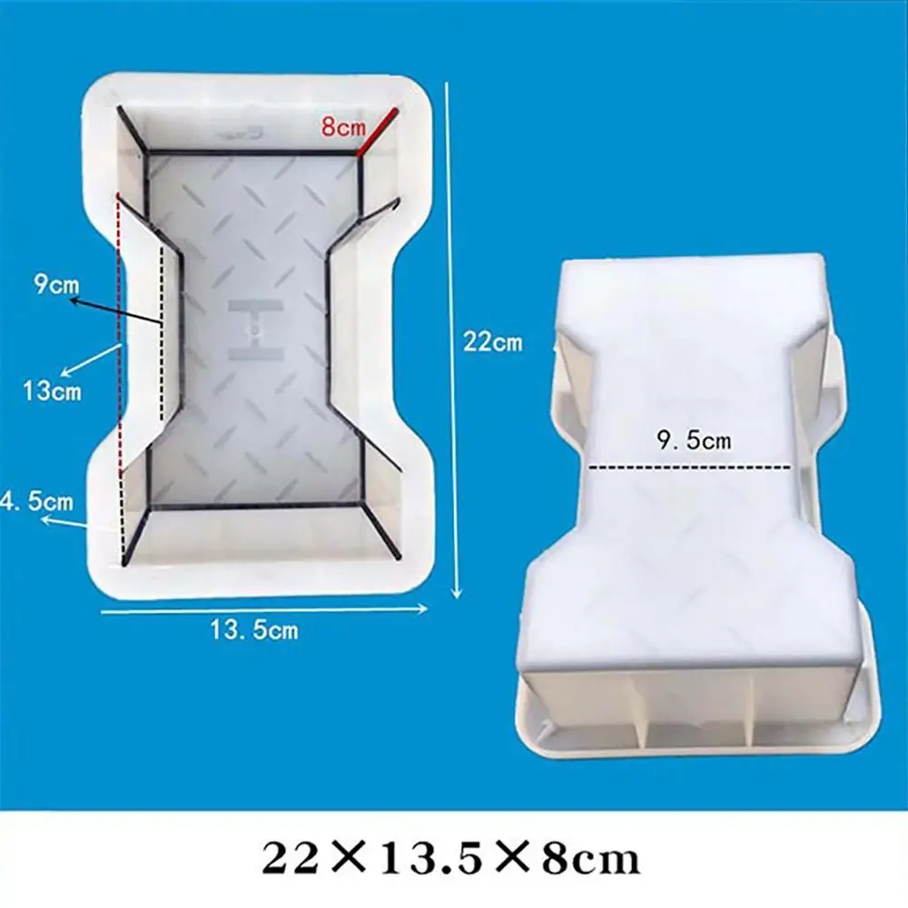 1Pcs 22x13.5cm Paving Brick Mould Plastic Reusable Concrete Path Maker Mold DIY H Shape Walk Maker For Lawn Patio Yard Garden view 6