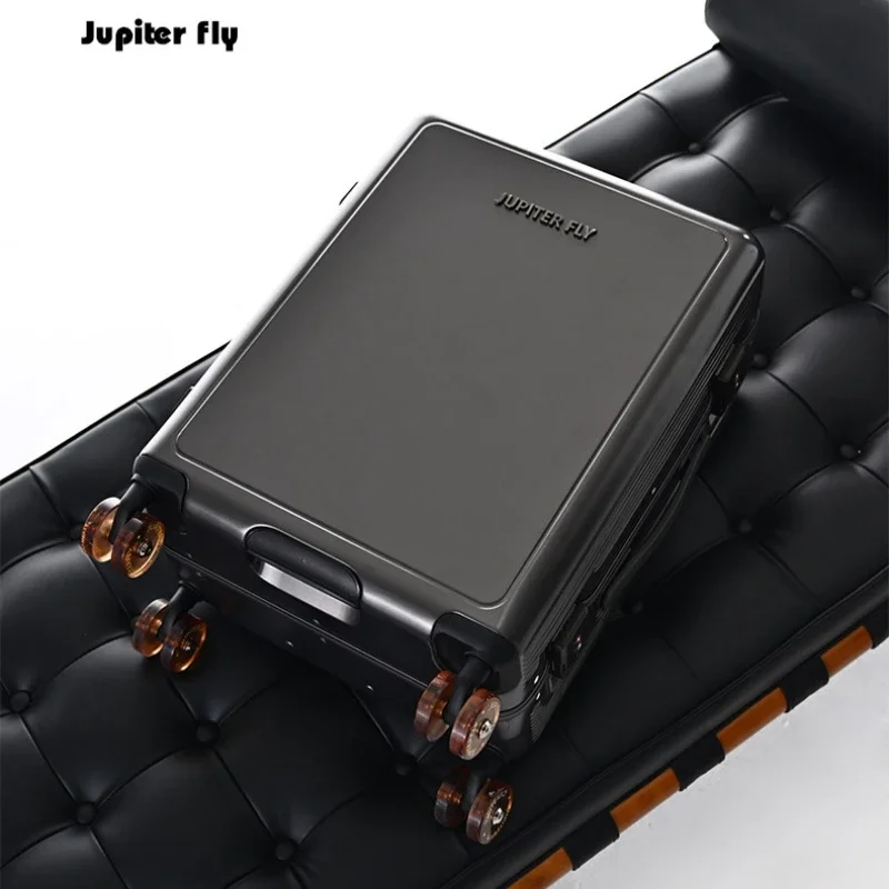 Deluxe Rolling Luggage with Aluminum Narrow Frame TSA Lock Suitcase High Quality PC Hard Shell Material Travel Wide Handle Case
