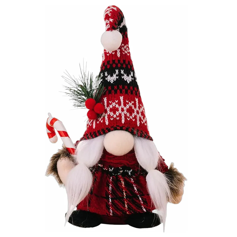 Adorable Knitted Gnome Doll Ornament for Christmas Decor Suitable for Various Display Options in Your For Home