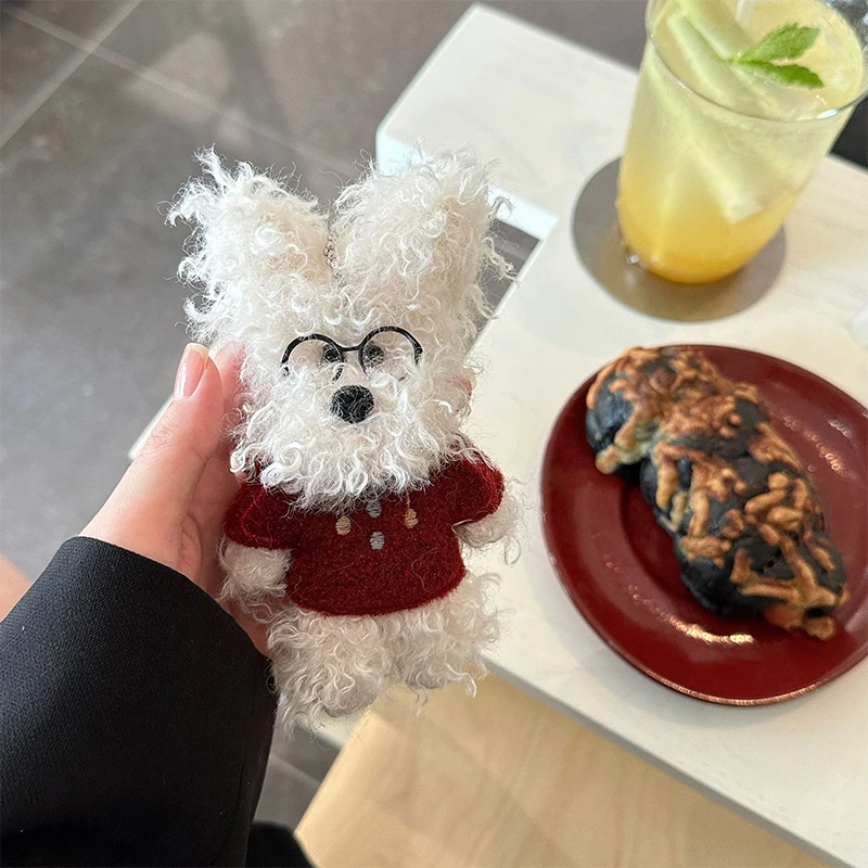 

Kawaii щенок плюшевый брелок милый мультфильм маленькая кукла кулон рюкзак подвесное украшение пара ключница подарки на день рождения