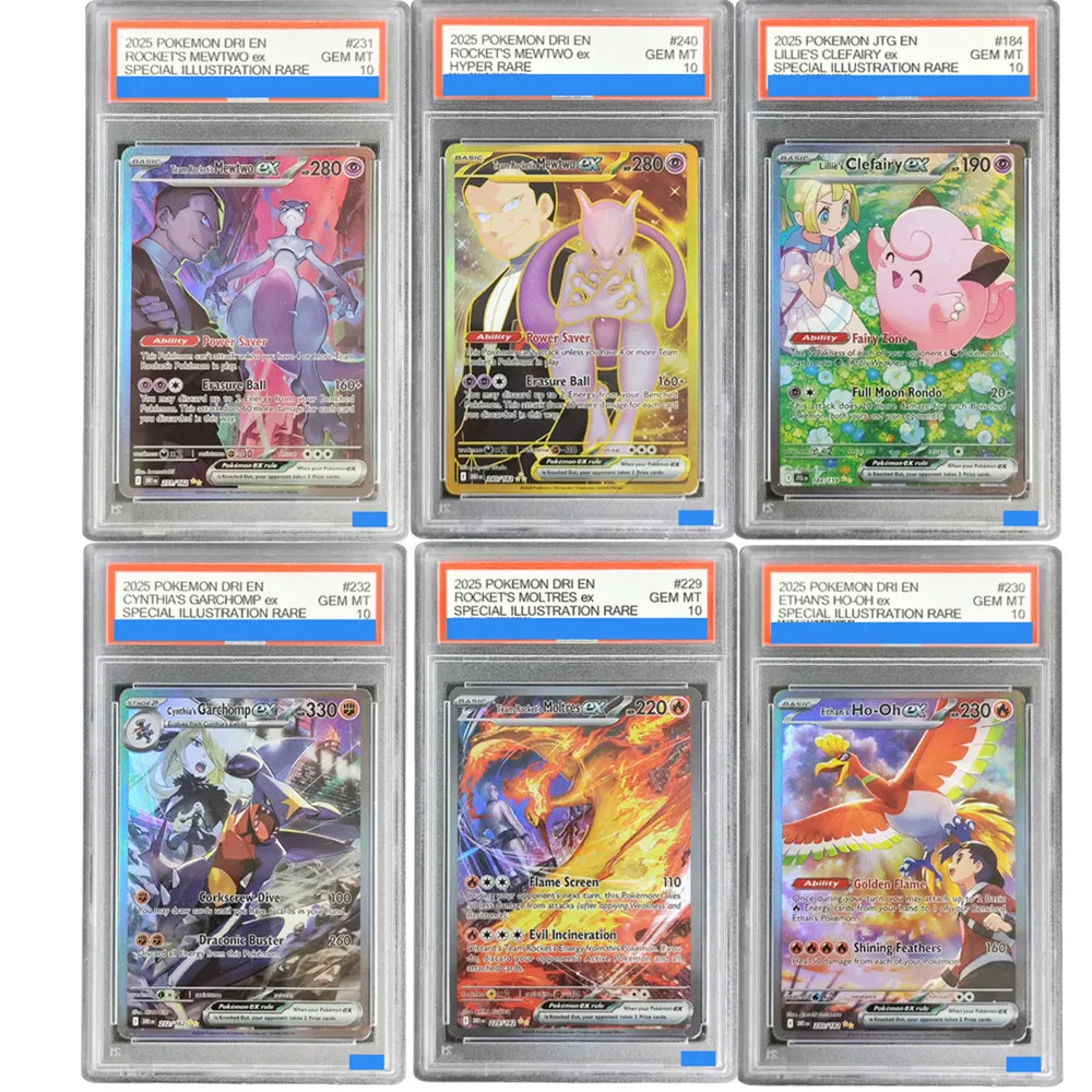 diyポケモン-英語版-デスティン・ライバルズ-ロケット団のミュウツー-ex-231-230-イーサンのホウオウ-グレード10-コレクションカードトイ
