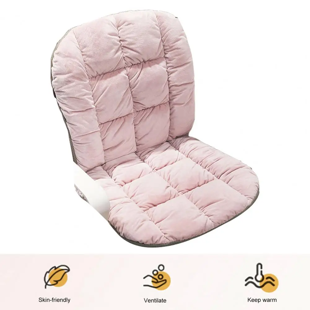 Winter Seat Pad Ergonomic Winter Desk Chair Cushion with Back Support Washable Cover for Office Computer Chairs for Anti-slip