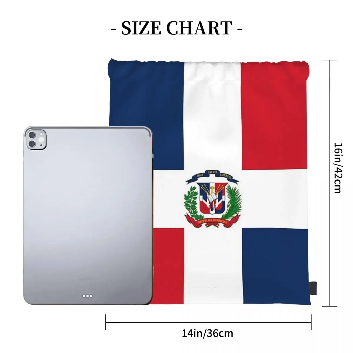 Dominican Republic Flag Gifts, Stickers And Other Products Backpacks Drawstring Bags Drawstring Bundle Pocket Sports Bag BookBag