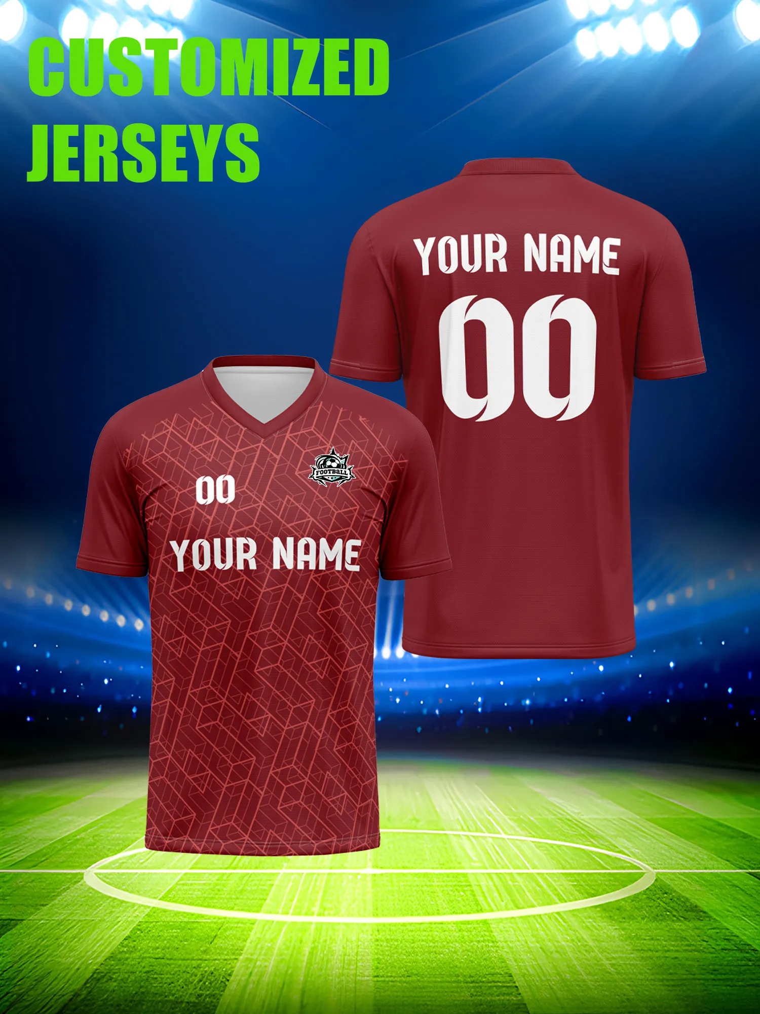 

Футболка для футбола с индивидуальным изображением, номером и именем, ультралегкая, тонкая, дышащая, летняя.