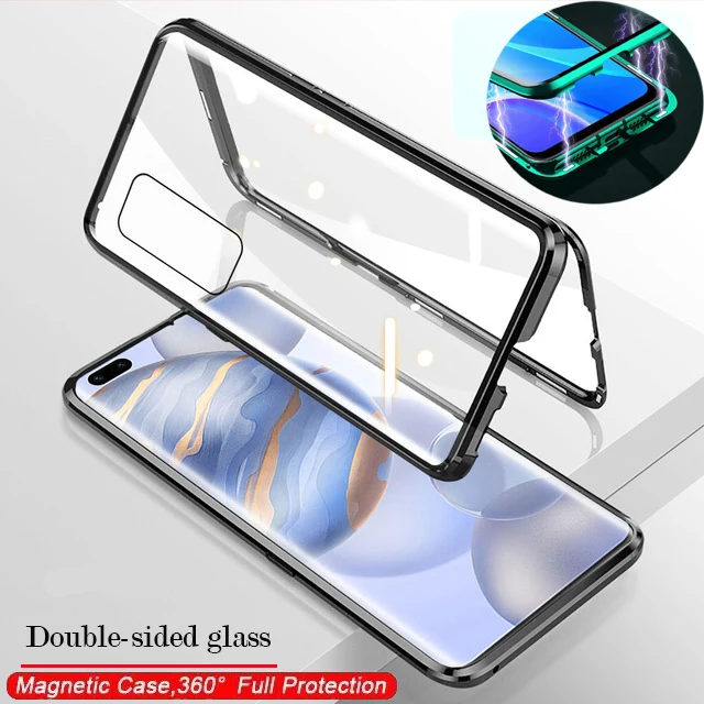 

360° Full Protection Magnetic Phone Case for OPPO Reno 10 Pro 5G 11F 11A 12F 12 FS 13F Double-sided Glass Cover Cases Fundas