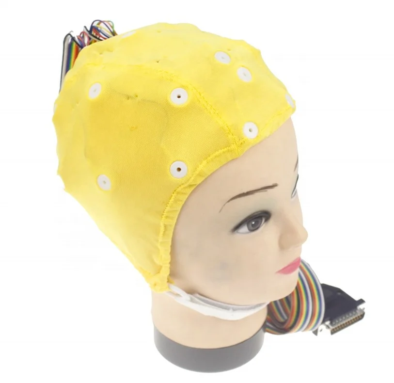 China Integrated Neuro-feedback EEG  brain Cap/Hat For EEG Device, Tin EEG Electrode Cap