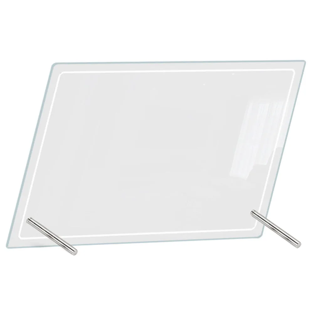 

1 set Transparent Acrylic Desk Writing Board 7cm Nails Reusable Planner Dry Erase Whiteboard Standing Office Table