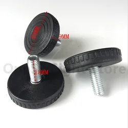 M8x40x18/23mm viti con piedini regolabili lunghi in plastica nera antiscivolo Base di regolazione per mobili macchine antivibranti