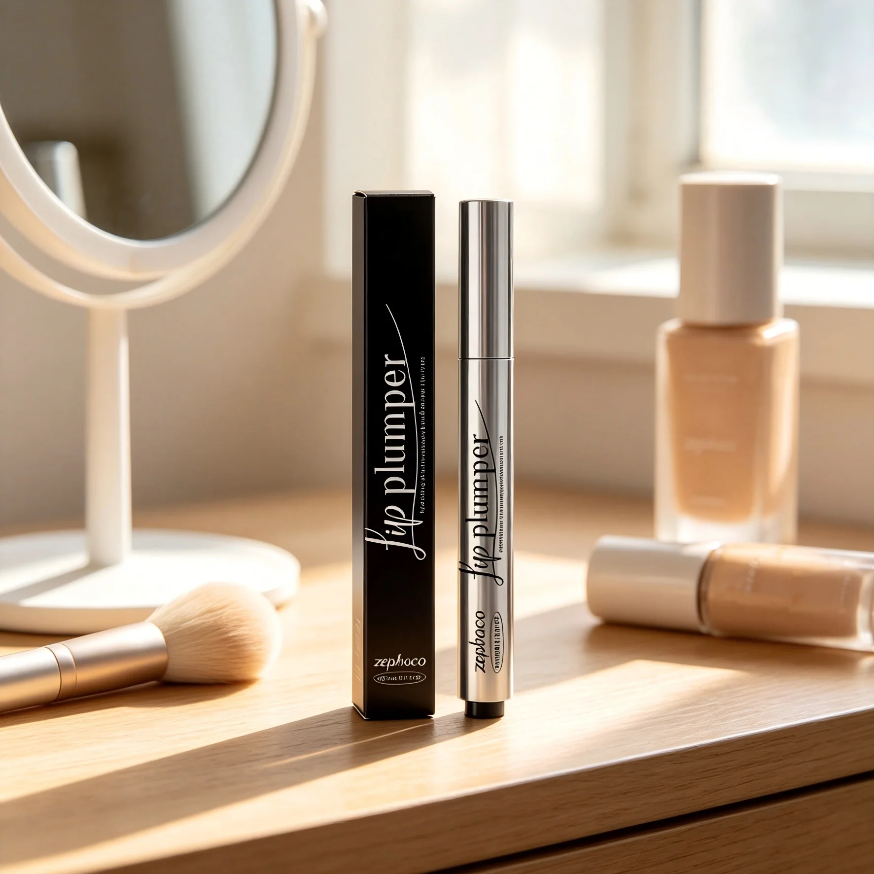 

Zephoco Lip Plumper Extreme Volume Lip Moisturizer Soft Smooth Lip Barrier Repair Lip Booster Serum Vitamin E Lip Plumper Gloss